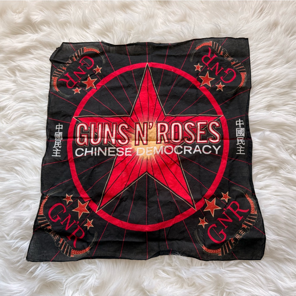 Guns N' Roses Black and Red Chinese Democracy Tour Bandana